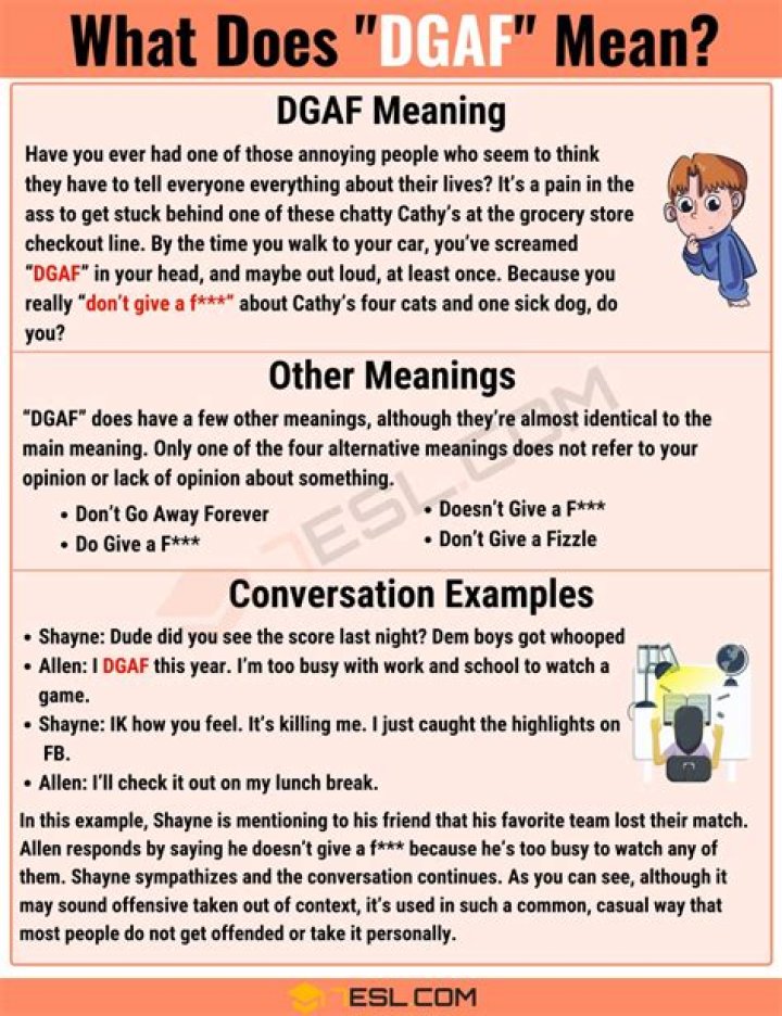 DGAF Meaning: Don't Give a F*ck Explained & Examples